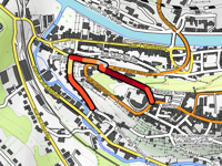 Mur de Thuin über Rue de la Piraille