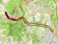 Neuhewen da Engen via Kirchtalstrasse