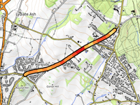 Old Birmingham Road from Marlbrook