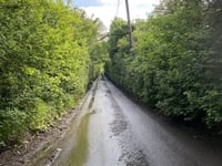Old Church Hill from Lower Dunton Road