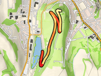 Oliver's Mount z The Mere przez Hell Drop
