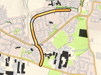 Overdale przez Moor Lane