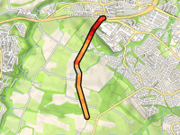 Parkneuk Road przez Sydes Brae