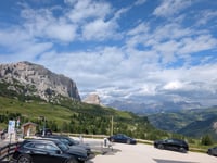 Passo Gardena from Plan de Gralba