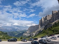 Passo Gardena from Plan de Gralba