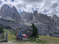 Passo Gardena from Plan de Gralba