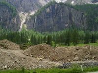 Passo Gardena from Plan de Gralba