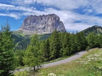 Passo Gardena from Plan de Gralba