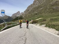 Passo Gardena from Plan de Gralba