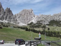 Passo Gardena from Plan de Gralba