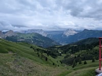 Passo Sella from Plan de Gralba