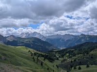 Passo Sella from Plan de Gralba