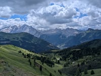 Passo Sella from Plan de Gralba