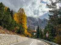 Passo Sella from Plan de Gralba