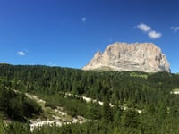 Passo Sella from Plan de Gralba