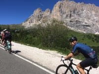 Passo Sella from Plan de Gralba