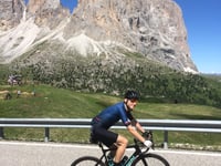 Passo Sella from Plan de Gralba