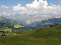 Passo Sella from Plan de Gralba