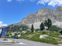 Passo Valparola z Cortina d'Ampezzo przez Passo Falzarego