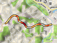 Pebblebrook Road von Nickajack Creek