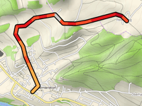 Petersberg von Birmenstorf über Kirchstrasse