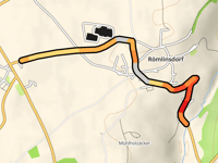 Peterzell Höhe über Römlinsdorf