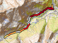 Pfelders / Plan desde Moos in Passeier por Via Bovile