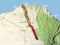 Pi'iholo Road von Haiku über Kokomo Road