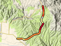 Pinnacles Summit über Shirtail Canyon Road