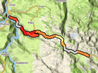 Prevoj Saddle / Durmitor from Plužine via Boričje
