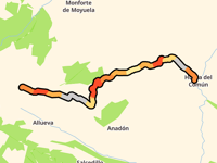 Puerto de Rudilla von Huesa del Común