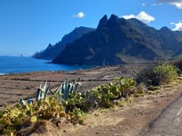 Punta del Hidalgo from Playa del Arenal