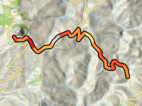 Radicofani vanuit Celle sul Rigo