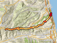 Ripatransone von Cupra Marittima über Via Sant'Andrea