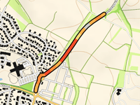 Rosenbergstrasse vanuit Müllheim im Markgräflerland
