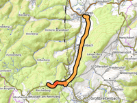 Rotkopf from Gehren via Ilm-Rennsteig-Radweg