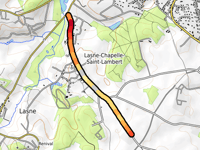 Route d'Ottignies von Lasne-Chapelle-Saint-Lambert