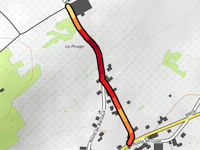 Route de Barvaux przez Rue des Cabus