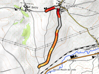 Route de Belzy vanuit Villaine via L'Échelle