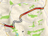 Lacaugne przez Route de Mongazin