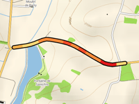 Route de Montesquiou da Lac de Saint Fris
