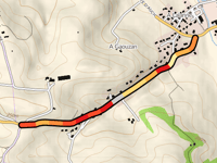 Route de Pavie vanuit Pessan
