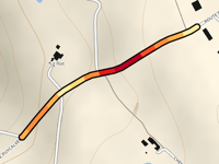 Route de Puycalvel przez Le Riat