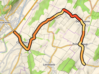 Route de Romont da Lucens via Dompierre