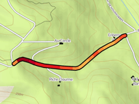 Route de Roquetaillade z Roquetaillade