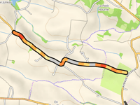 Route de Sarrant à Lévignac