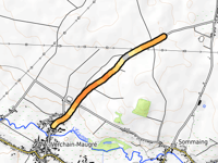 Montée du secteur de Verchain-Maugré à Quérénaing