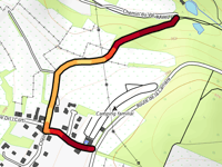 Rue des Bruyères przez Chemin du Val