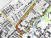 Rue des Festeux z Bruay-La-Buissière przez Rue de la Cavée