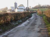 Rue des Fusillés from Membach